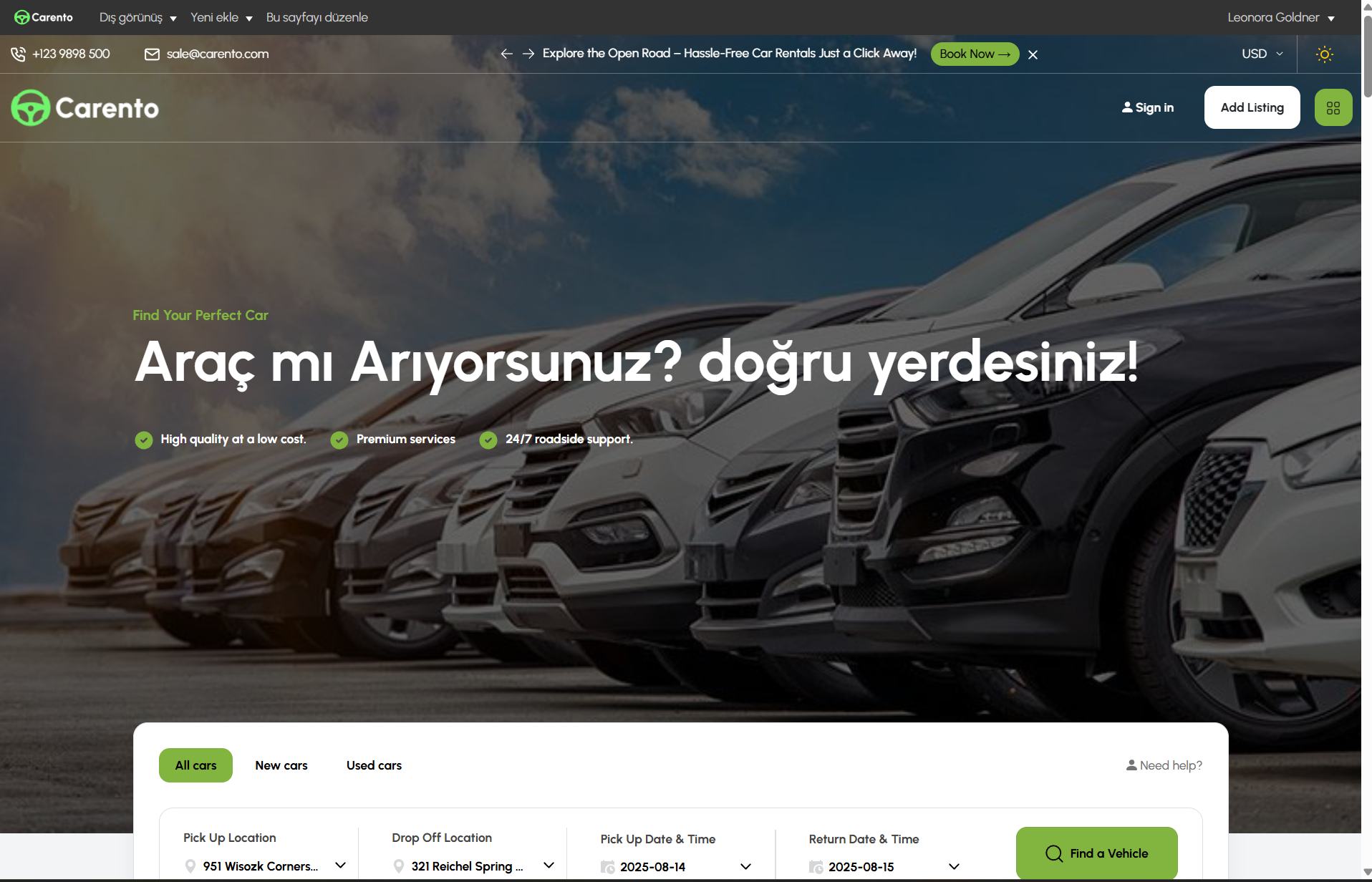 Carento - Oto Kiralama Scripti