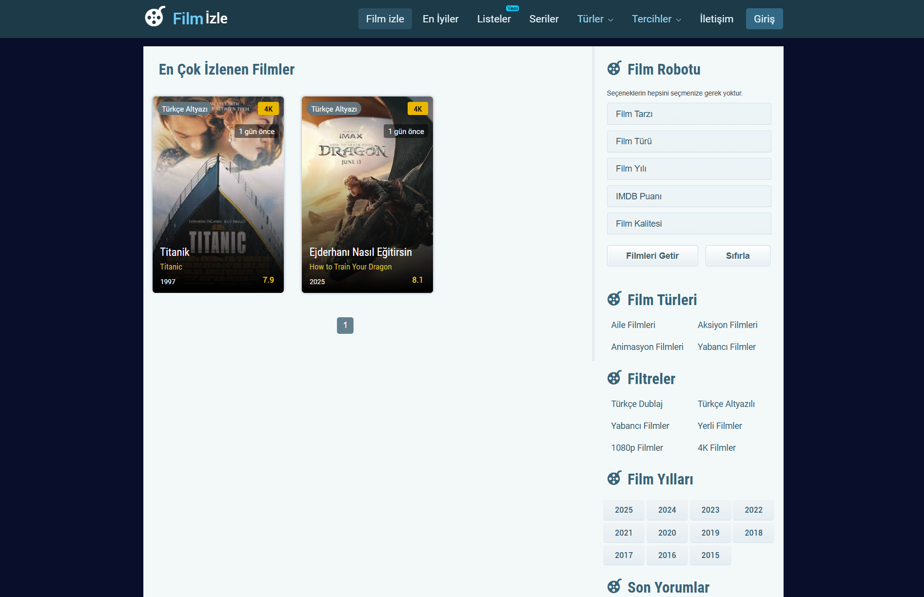 FullHD Film İzleme Scripti