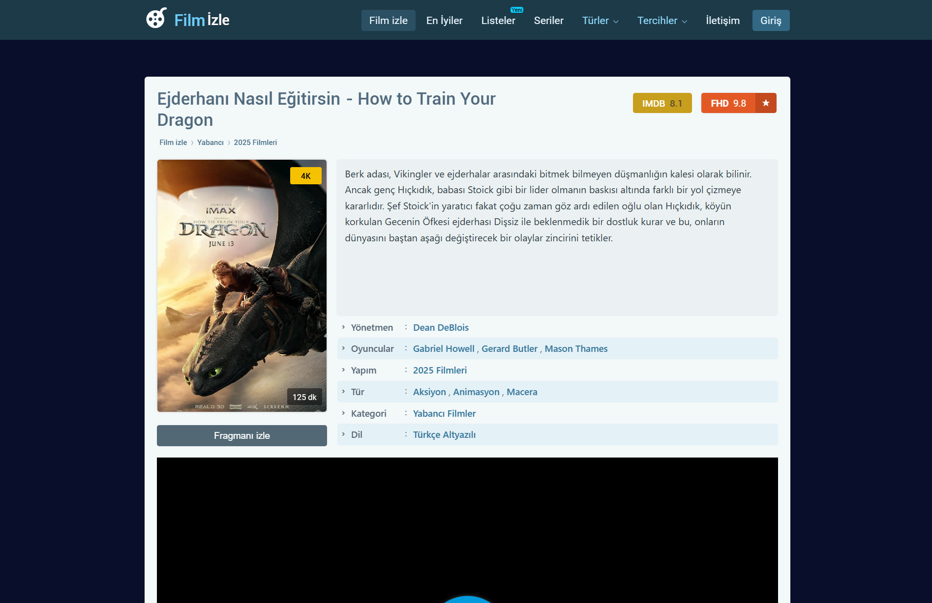 FullHD Film İzleme Scripti