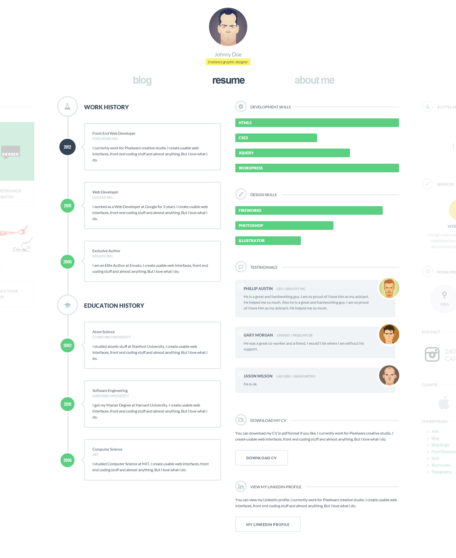 cvCard – Özgeçmiş Teması