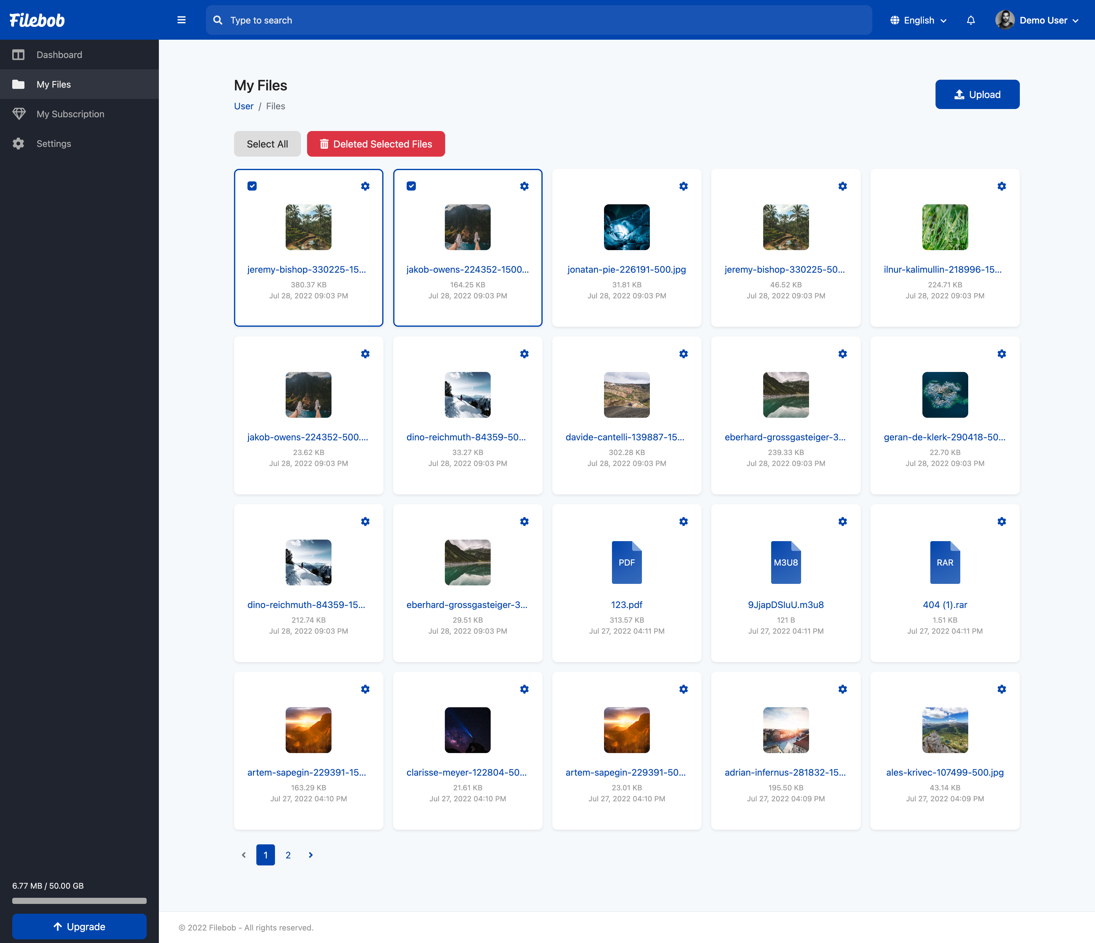 Filebob - Dosya Paylaşım ve Depolama Platformu